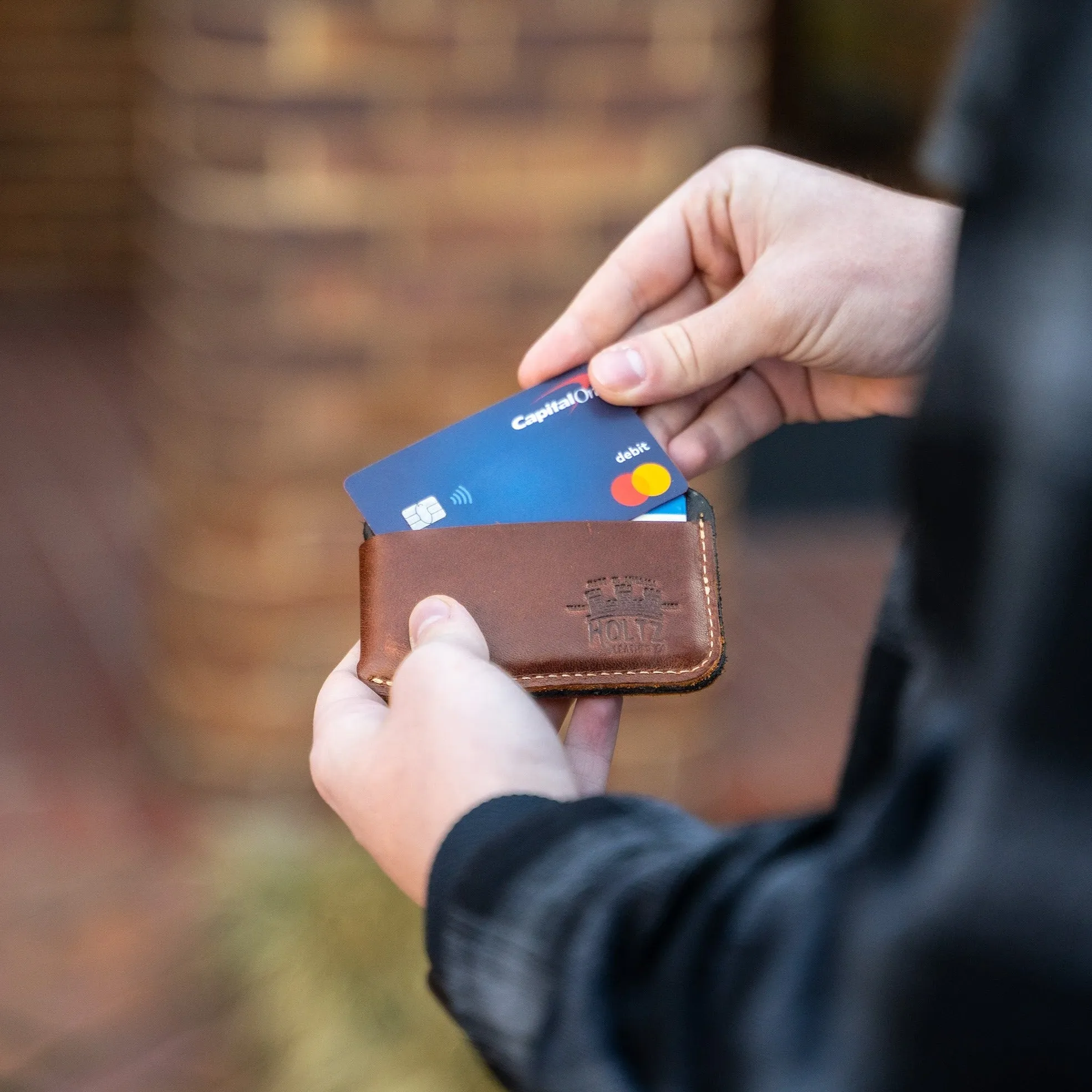 The Charleston Personalized Fine Leather Triple Sleeve Front Pocket Wallet