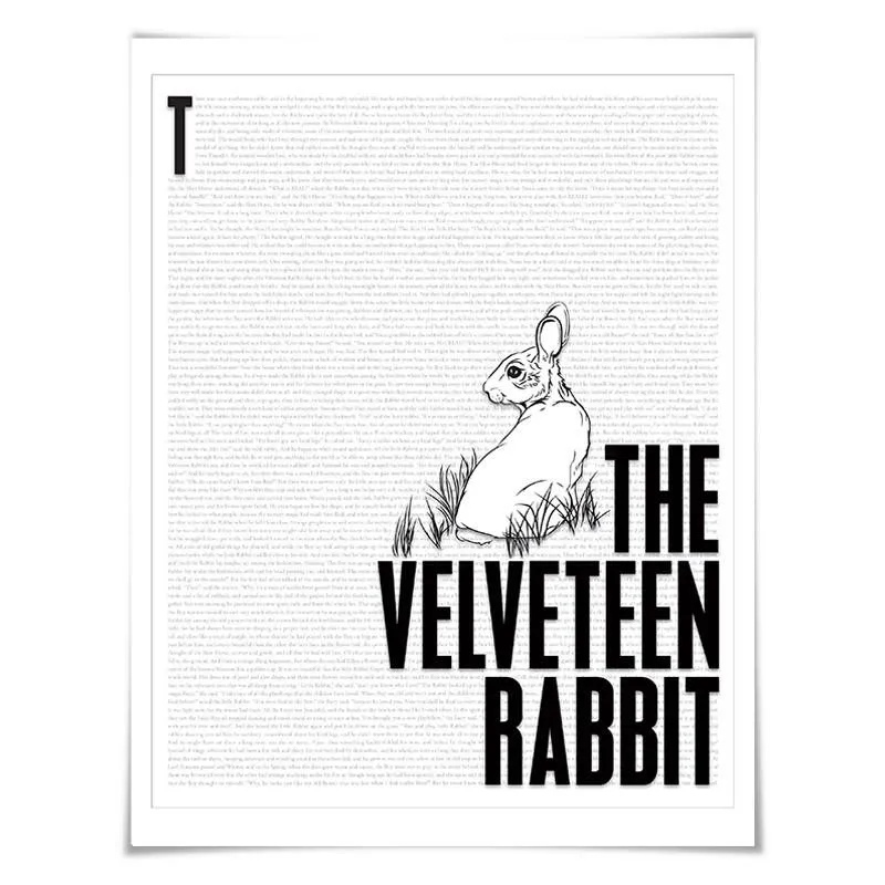 The Velveteen Rabbit by Marjory Williams. Literary Art Print. 4 Sizes. Literature Poster. Book Art