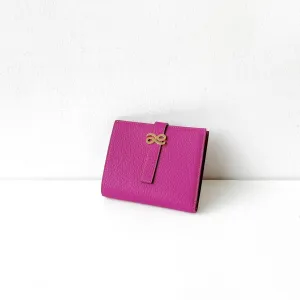 TIMELESS WALLET TOGO SHORT FUCHSIA