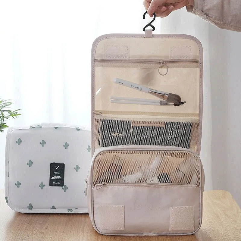 Trending stylish portable travel shower make-up bag storage bag