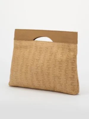 Vachetta Basketweave Clutch