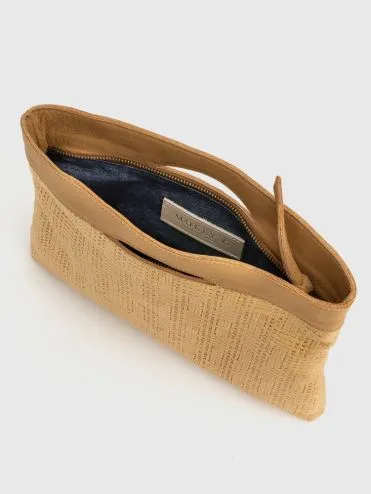 Vachetta Basketweave Clutch