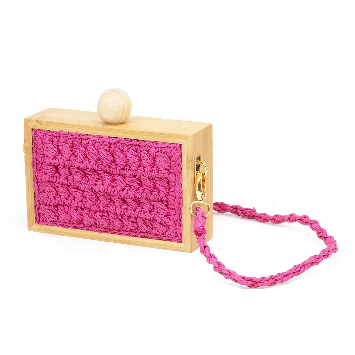 WOODEN BOX CLUTCH